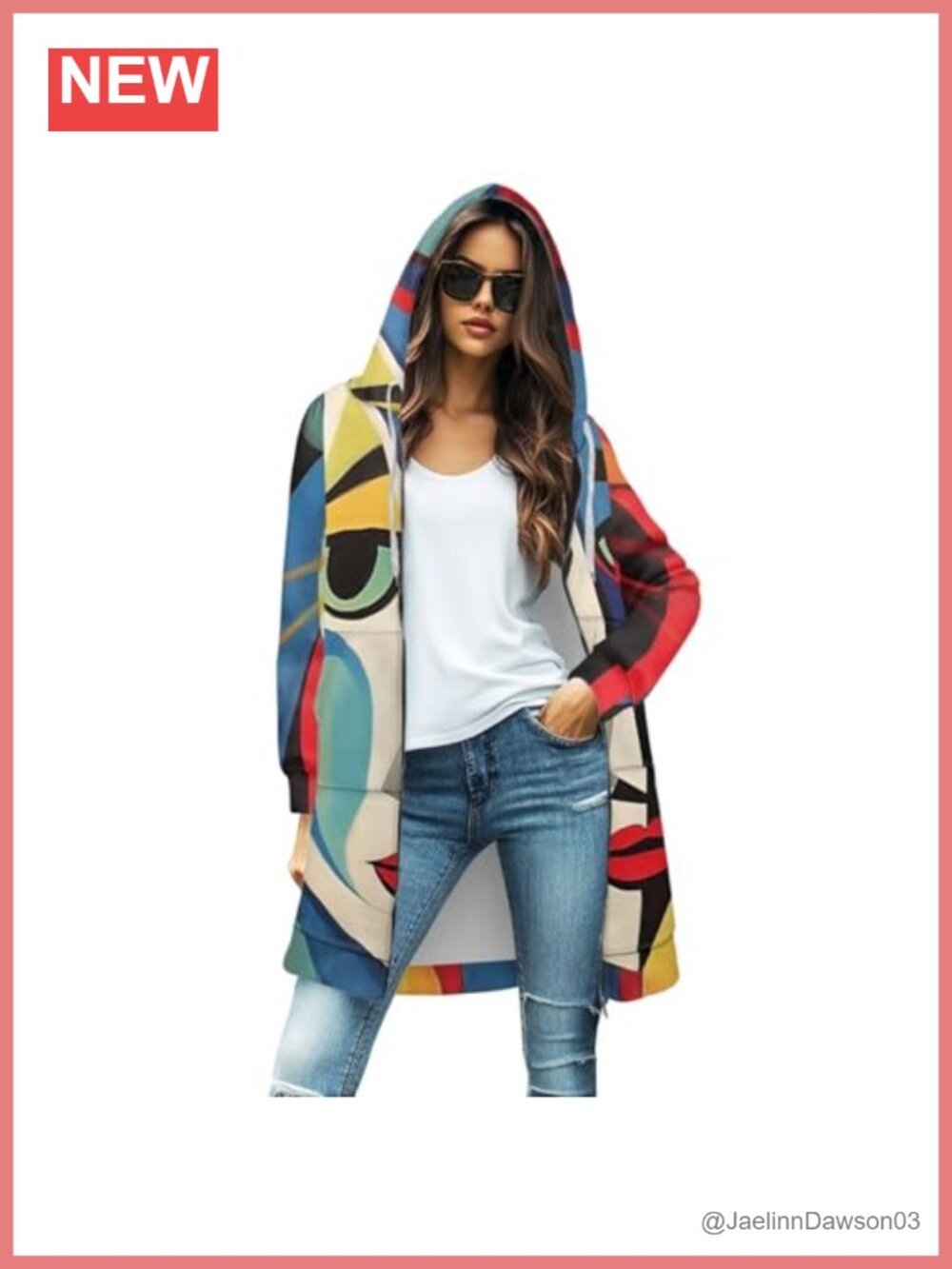 Women's Zip Up Hoodie Long Tunic Sweatshirt Polyester